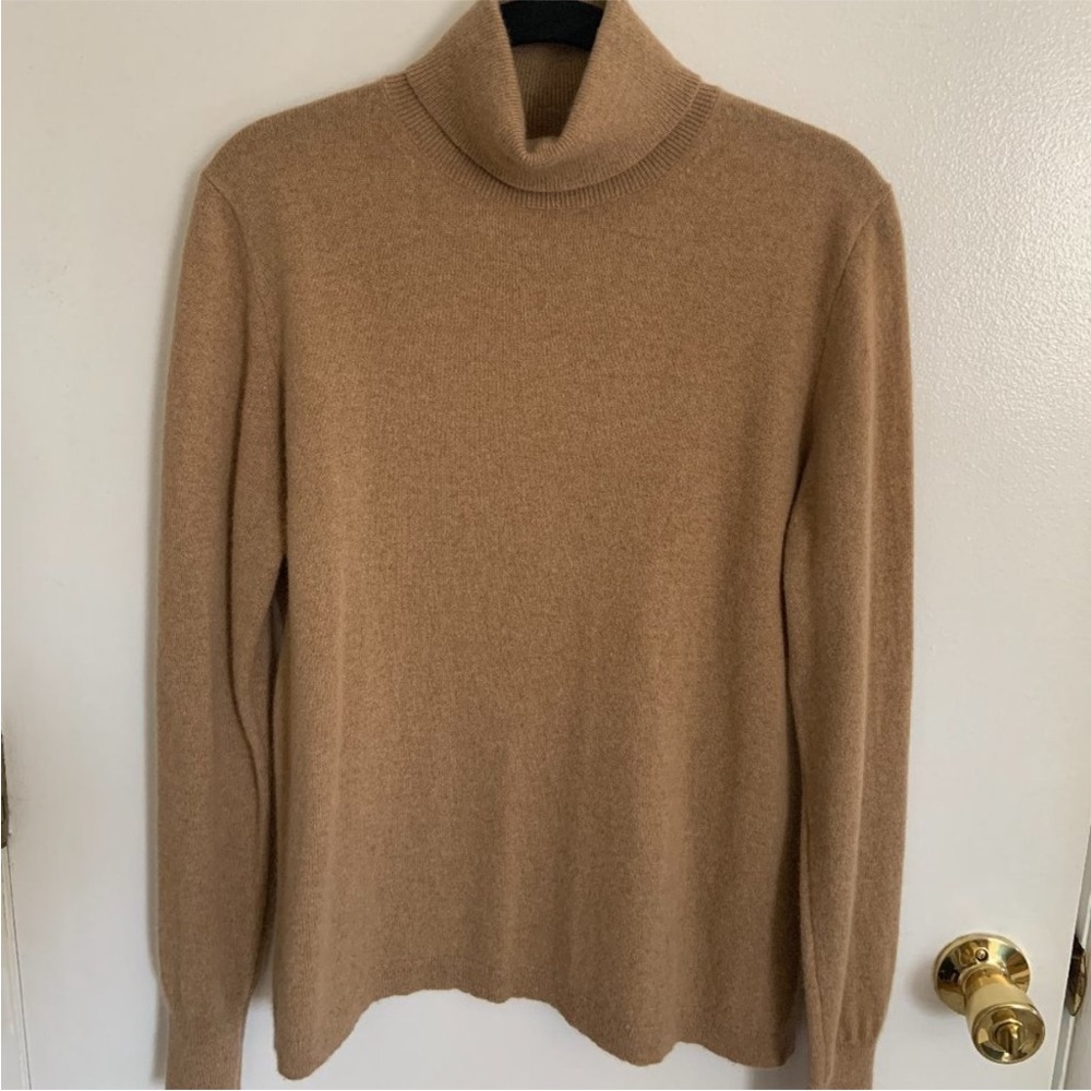 J. Crew Tan Cowl Neck Sweater Classic Knit